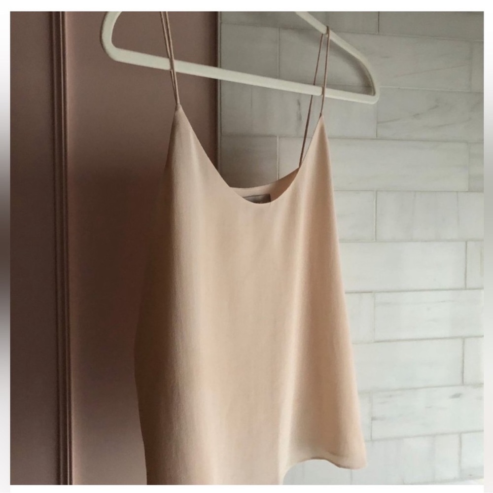 Everlane blush pink 100% silk spaghetti strap camisole